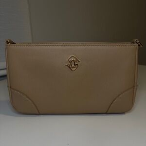 Glass Ladder Vera Bag, Color Oat, Gold Hardware